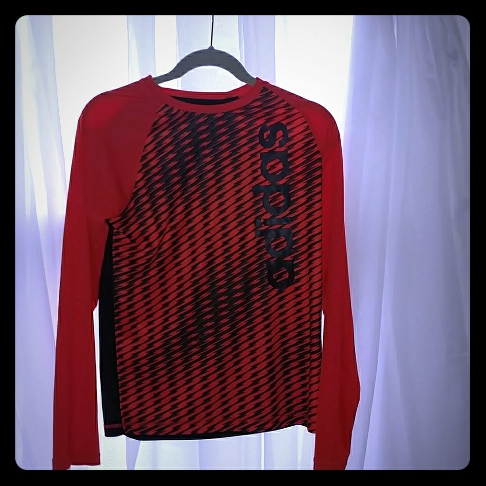Adidas long sleeve boys L athletic shirt